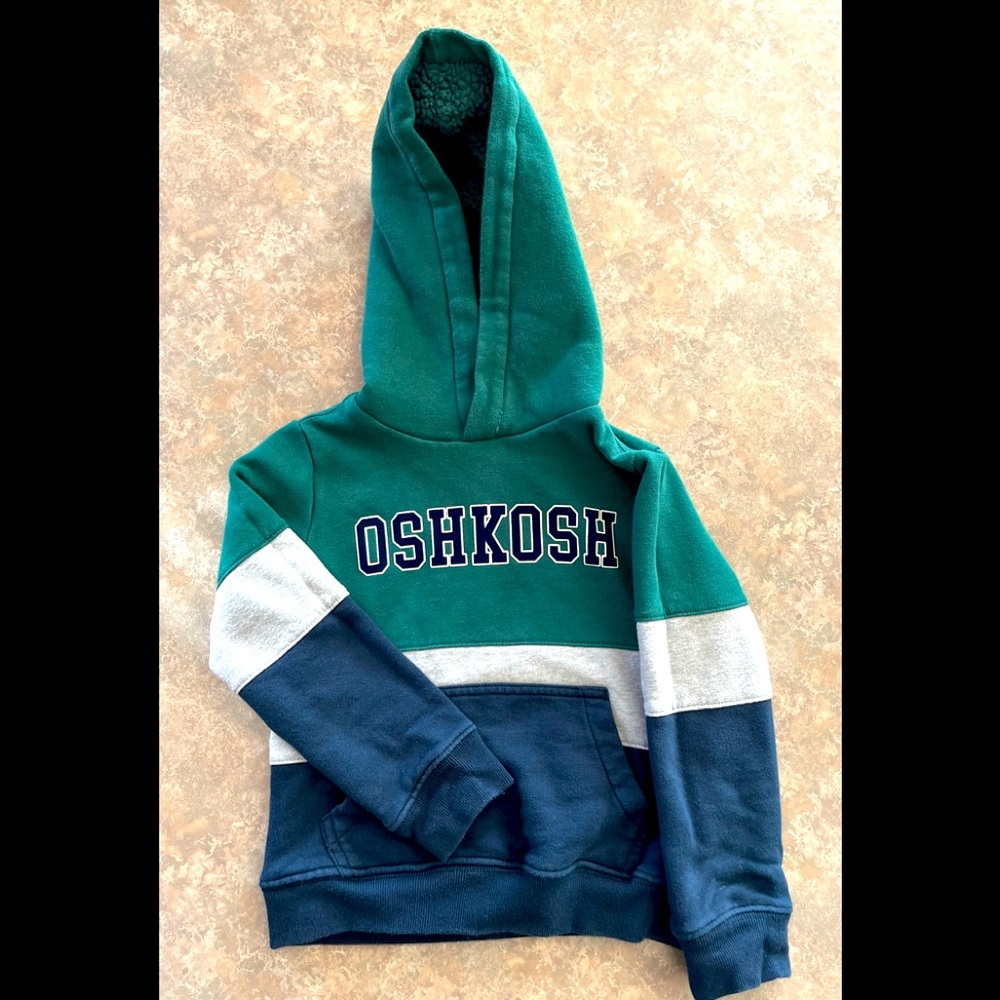 Oshkosh Color-block Fleece- lined Hoodie SZ 5